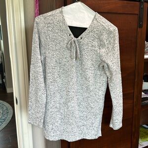 Chico’s lace up pullover sweater